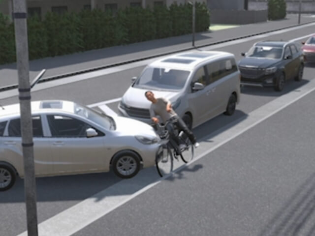 右折時の事故(沿道施設への侵入)